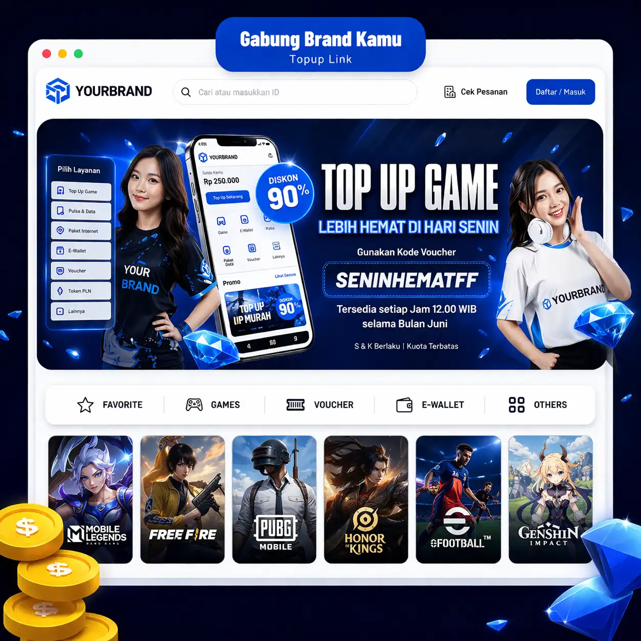 CEKSTORE TOP UP - Top Up Game Voucher Murah dan Resmi